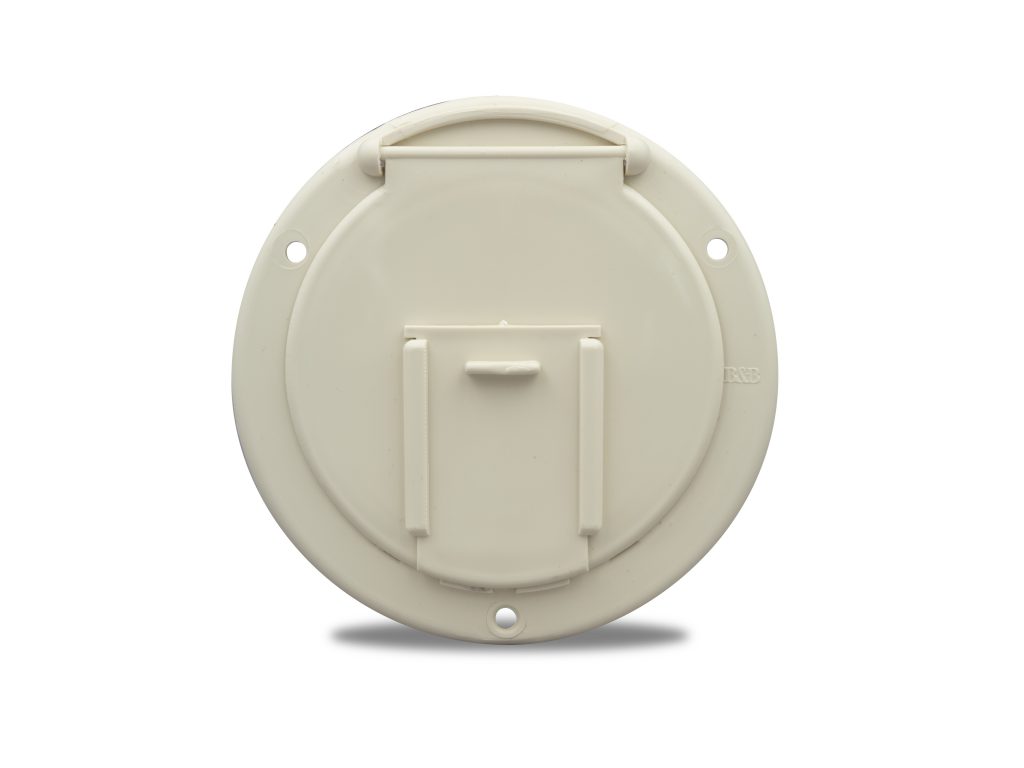 Round Electrical Cable Hatch with Back - Colonial White ...