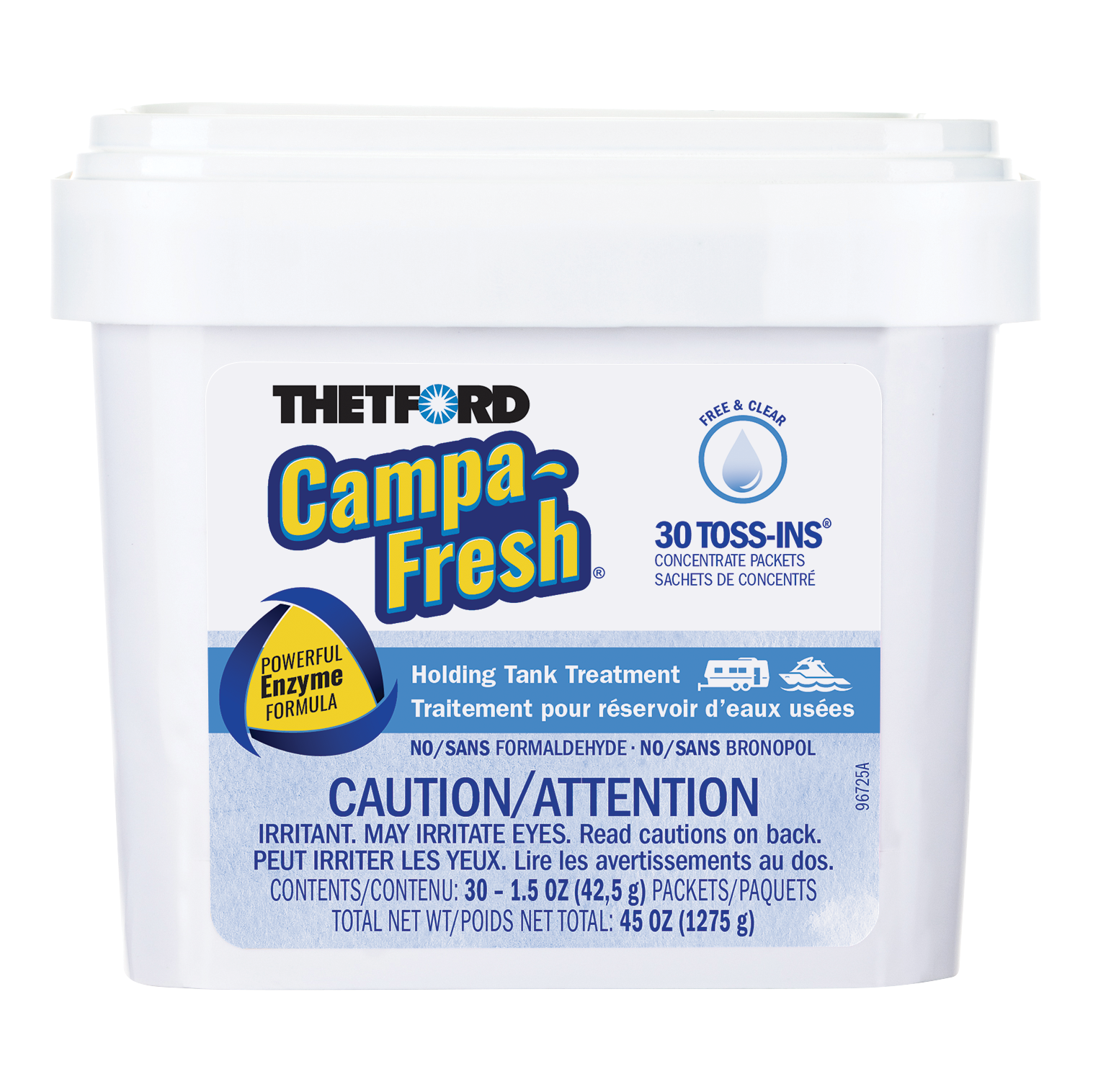 Thetford Campa-Fresh Free and Clear Liquid Holding Tank Treatment, 8 oz,  Pack of 6 